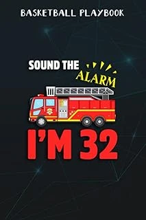Basketball Playbook :Fire Truck 32Nd Birthday Firefighter 32 Years Old: Gifts For Grandpa:Organizer Notebook For Drawing Up Basketball Plays And ... Gifts For Basketball Coaches,Birthday Gifts ürün görseli 1
