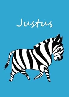 Malbuch / Notizbuch / Tagebuch - Justus: Din A4 - Blanko - Zebra ürün görseli 1