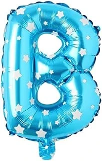 B Harfi 16 İnç Yıldızlı Renk Folyo Balon 36 Cm (Mavi) ürün görseli 1