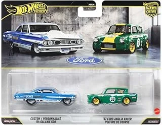 1:64 Car Culture 2'Li Paket Ford Custom 64 Galixie 500-67 Ford Anglia Racer Hbl96 - Jhw50 ürün görseli 1