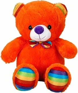 Oturan Kurdeleli Renkli Peluş Ayı 30 Cm ürün görseli 1