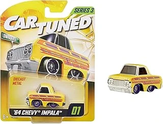 Mga Entertaintment Cartuned S3 1964 Chevy Impala - Sarı Lowrider Araba ürün görseli 1