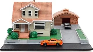 Jada Hızlı Öfkeli Nano Hollywood Rides Dom Toretto'Nun Evini Sergileyen Diorama, İki Adet 1,65" Döküm Araba, Çocuklar Yetişkinler Için Oyuncaklar (33668) ürün görseli 1