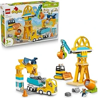 Duplo Kasabası 3'Ü 1 Arada İnşaat Sahası Araçları 10476-3 Yaş Üzeri Kız Erkek Çocuklar Için 2 Figür İçeren Eğitici Oyuncak Yapım Seti, Çocuklara Doğum Günü Hediyesi Fikri (84 Parça) ürün görseli 1