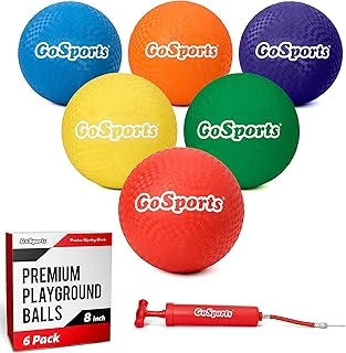 Gosports Çocuklar Için Oyun Topları - 21.6 Cm Veya 25.4 Cm Boyutlarını Seçin - Taşıma Çantası Top Pompası Ile Ağır Hizmet Tipi 6'Lı Set ürün görseli 1