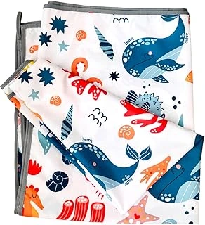 Seaworld Sıvı Geçirmeyen Çok Amaçlı Aktivite Örtüsü, Yer, Masa Yatak İçin, Makinede Yıkanabilir, 145X150Cm ürün görseli 1