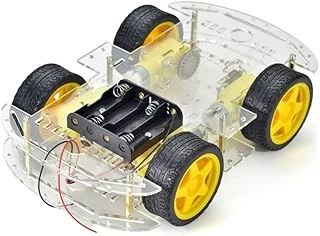 Arduino 4Wd Robot Araba Platform Kiti Seti Şeffaf ürün görseli 1