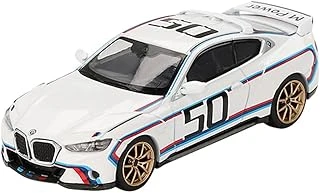 Mini Gt 3.0 Csl # 50 Beyaz Kırmızı Çizgili Altın Tekerlekler Limited Edition 1/64 Diecast Model Araba Mgt00863 ürün görseli 1