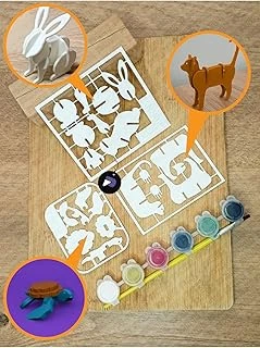 Postermanya Boyanabilir Hayvanlar Maket Seti, 3 Eğitici Maket, 3D Montessori Oyuncak,Çocuklar İçin Aktivite Hobi ürün görseli 1