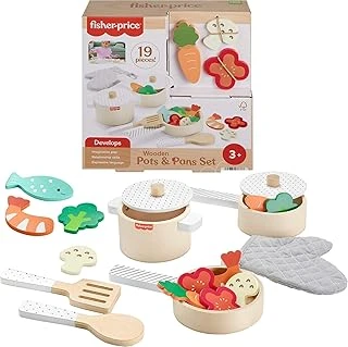 Fisher-Price Ahşap Mutfak Seti Okul Öncesi Çağdaki Çocuklar Için 19 Parçalı Fisher-Price Ahşap Mutfak Seti Hxt83 ürün görseli 1