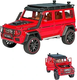 Mercedes G Seri Arazi Aracı Die Cast Model Kutulu Buhar Atan Çek Bırak Full Fonksiyon Kapıları Açılan 1:22 Ölçek Model Araba Kutulu Koleksiyonluk Ürün (Kırmızı) ürün görseli 1