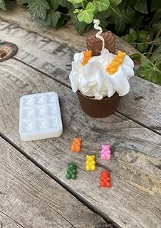 Rufus Ayıcık Jelibon Dokuzlu Mum Kalıbı (Silikon) ürün görseli 1