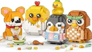 Loz Micro Block 4'Lü Sevimli Hayvan Seti 4 Farklı Model Dekoratif Oyuncak Yapım Seti Yapı Blok Seti ürün görseli 1