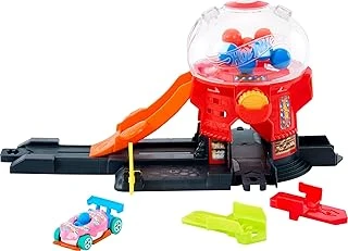 Şehir Merkezi Dükkanı Şekerleme Dispenseri 1/64 Ölçekli Araç Donut Şekilli Speed Snap Pist, Jbm62 ürün görseli 1