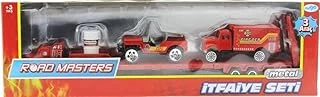 Die Cast Metal Tırlı Jeepli İtfaiye Seti ürün görseli 1