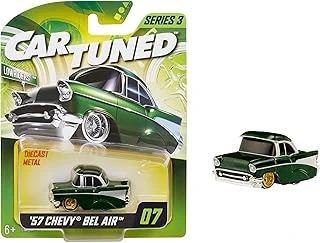 Mga Entertaintment Cartuned S3 1957 Chevy Bel Air - Yeşil Lowrider Araba ürün görseli 1