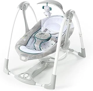 Ingenuity Convertme 2'Si 1 Arada Kompakt Taşınabilir Bebek Salıncağı Bebek Koltuğu, Pille Çalışan Titreşimler, Otomatik Sallanma, Doğa Sesleri - Nash ürün görseli 1