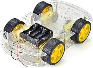 4Wd Robot Araba Platformu - Çift Katlı Pleksi Şase Kiti ürün görseli 1