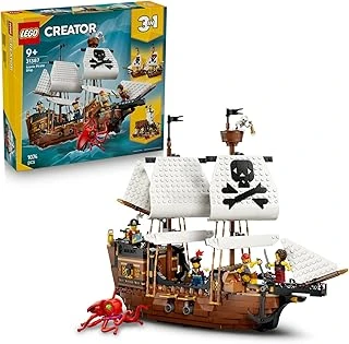 Creator 3’Ü 1 Arada İkonik Korsan Gemisi 31387-9 Yaş Üzeri Çocuklar Için Kale Veya İki Gemi Olarak İnşa Edilebilen Yaratıcı Oyuncak Yapım Seti, Çocuklar Için Hediye Fikri (1074 Parça) ürün görseli 1