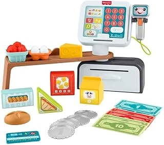 Fisher-Price Eğlen Öğren Market Kasası Oyun Seti, Birden Fazla Dil Desteğiyle Yürüme Çağındaki 2 Yaş Üzeri Çocuklar Için 20 Parça Içeren, Jgw99 ürün görseli 1