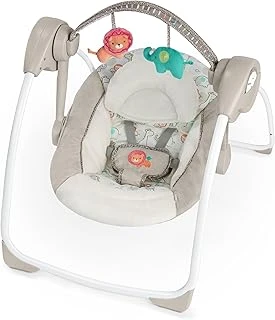 Ingenuity Soothe 'N Delight 6 Vitesli Kompakt Portatif Bebek Salıncağı, Müzikli Oyuncak Barlı, Kolay Seyahat Için Katlanır - Cozy Kingdom ürün görseli 1
