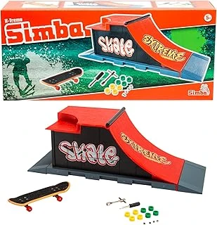 Simba, 103304653, Parmak Kaykayı Extreme Rampa Oyun Alanı, Özel Motifli Kaykay, 8 Yedek Tekerlek, Aksesuarlı ürün görseli 1