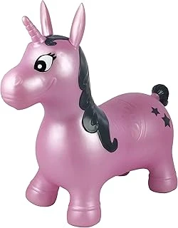 Lexibook Unicorn Şişme Atlama Makinesi, Kapalı Açık, Ergonomik Tasarım, El Pompası Dahil, Pembe, Bg050Uni ürün görseli 1