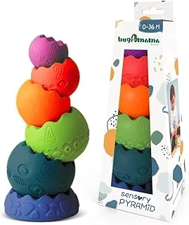 Sensory Yumuşak Piramit: Duyusal Denge Oyuncağı | Üst Üste Dizme Oyunu | Alfabe Rakamlar Renkleri Öğretir | Bebek Denge Dizme Istifleme Oyuncak | Montessori Tipi | Motor Becerileri Zihinsel ürün görseli 1