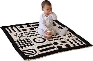 3D Yumuşak Organik Pamuk Emekleme Battaniyesi – Gots Sertifikalı, 100X100 Cm, Montessori Tasarım, Motor Beceri Gelişimi Için, Çift Taraflı, İplik Ucu İçermez, Yıkanabilir Sürdürülebilir ürün görseli 1