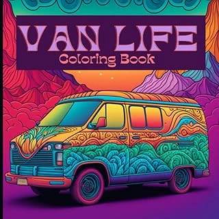 Van Life Coloring Book, Perfect Gift For Van-Lifers, Road Trip Activities: On The Road: A Van-Life Coloring Experience ürün görseli 1