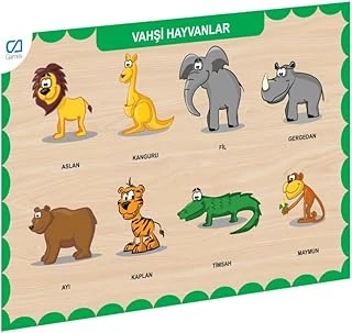 Vitrin Dolusu Caahs-3213 Ca Games Ahşap Vahşi̇ Hayvanlar Bul-Tak ürün görseli 1