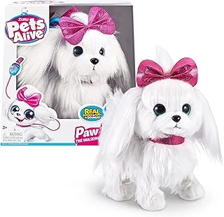 Alive Lil Paw Paw Yürüyen Köpeğim Pel14000 İnteraktif Malta Cinsi Işıltılı Gözlü Pelüş Elektronik Robot Kız Çocuk Rol Yapma Evcil Hayvan Oyun Seti ürün görseli 1