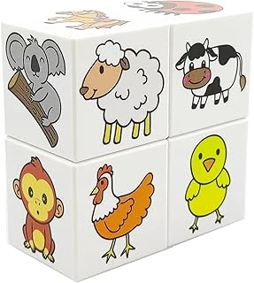 Küpss Ece'Nin Mini Hayvanat Bahçesi, 24 Sevimli Hayvan Figürü - 1 Yaş Oyuncak - Bebek Oyuncakları - 4 Manyetik Küp/Blok ürün görseli 1