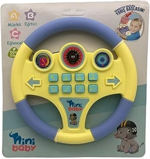 Erdem Oyuncak Nini Baby Direksiyon Eğitici Sesli Müzikli 21 * 21 Cm 8 Tuşlu Oyuncak Direksiyon Sari ürün görseli 1