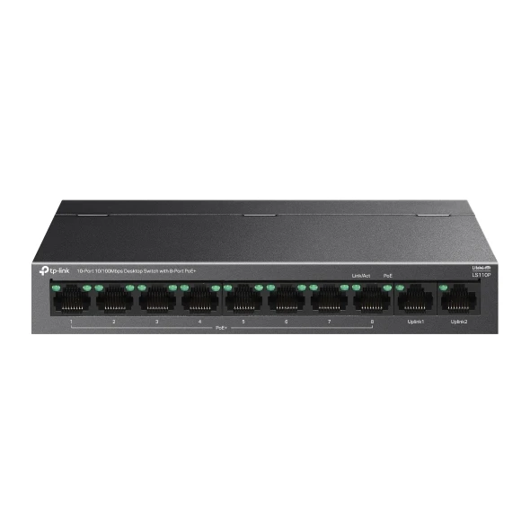 TP-LINK LS110P 10PORT 10/100 YÖNETİLEMEZ POE SWITCH ürün görseli 1