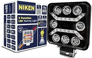 Niken Off Road Sis Lambası Çalışma Lambası 8 Led Kare 3 Fonksiyonlu ürün görseli 1