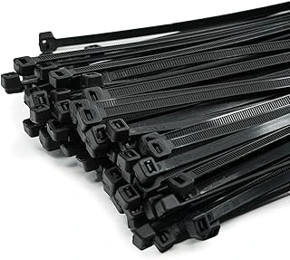 100 Adet Cırt Kelepçe 3,6X370 Mm Plastik Siyah Renk Zip Kablo Bağı Çok Amaçlı Bağlama Uzun ürün görseli 1