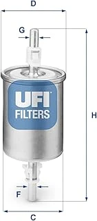 Ufi Yakıt Filtresi Fiat Brava, Bravo, Marea, Punto, Ducato, Opel Astra G, Combo, Corsa B-C, Meriv A, Omega, Seat Cordoba 31.515.00 ürün görseli 1