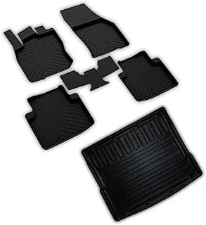 Ferrous Autoaccessories Volkswagen Tiguan 3 Ile Uyumlu 4D Havuzlu Kauçuk Paspas Üst 3D Bagaj Havuzu 2024 Üstü ürün görseli 1