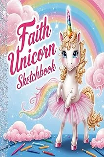 Faith:Personalized Unicorn Sketchbook For Girls With Pink Name: Faith:Personalized Unicorn Sketchbook For Girls With Pink Name Doodle, Sketch, Create! ürün görseli 1