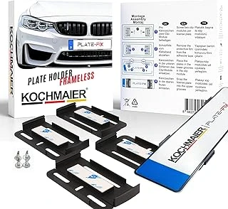 Plate-Fix Çerçevesiz Takmatik Araç Plakalık Seti - Yeni Nesil Görünmez Plaka Altlığı, Gizli Plaka Sabitleme Aparatı (2 Adet - Set Ön Arka) ürün görseli 1