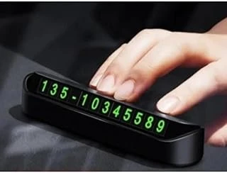 Araç Parktel Park Numaratörü Ön Cam Için Oto Telefon Numara Kartı Telefon Numaralık Siyah ürün görseli 1