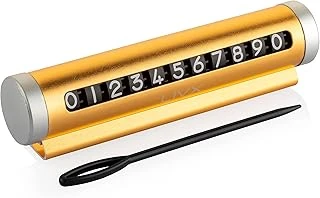 Livx Alüminyum Kasa Çevirmeli Araç İçi Park Telefon Numaratör Park Numarası Parkmatik Araç Torpido Üstü Parktel Telefon Yazısı Gold Onbnl-Gold ürün görseli 1