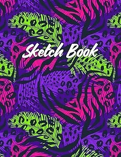 Sketch Book: Notebook For Drawing, Writing, Painting, Sketching And Doodling, A Large 8.5" X 11" Sketchbook For Kids And Adults To Unleash Creativity, Exclusive Abstract Colorful Nature Cover ürün görseli 1