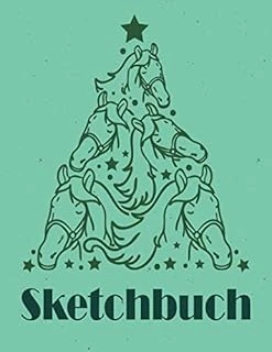 Sketchbuch: Weihnachtsbaum Heft Mit Den Blanko Seiten Für Skizzen Zeichnen Und Malen - Tolles Adventsgeschenk ürün görseli 1