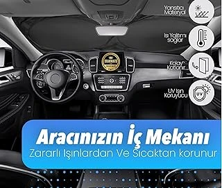 Trakmats Fiat Panda 2020-2025 Ile Uyumlu Oto Ön Cam Güneşlik, Katlanabilir Milfonlu, Uv Koruma, 150X70 Cm ürün görseli 1