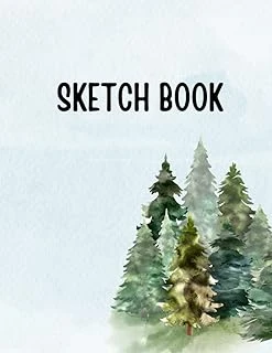 And Green Watercolor Sketch Book: 8.5"X11" , 100 Sheets , White ürün görseli 1