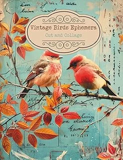 Independently Published Birds Ephemera: Cut And Collage Tags, Postcards And Antique Birds For Scrapbooking, Mixed Media, Junk Journals, Artist Trading Cards, Paper ... Boards, Gift Cards, And ürün görseli 1
