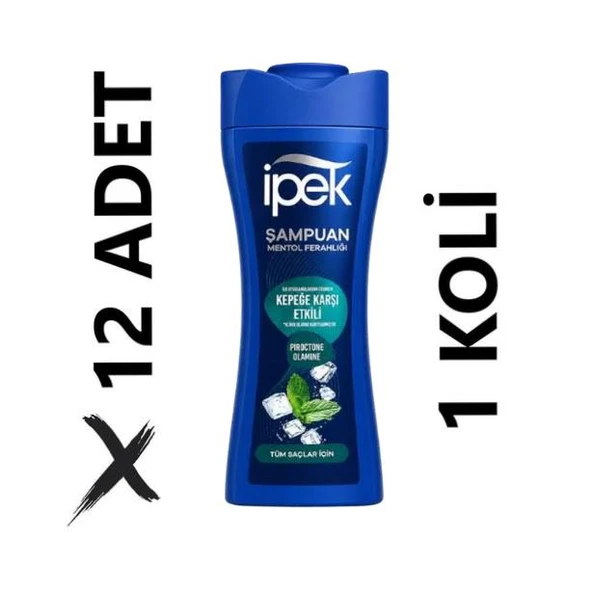 İpek Kepeğe Karşı Etkili Mentol Ferahlığı Şampuan 12 x 480 ml ürün görseli 1