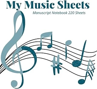 Blank Music Sheet Book For Music 220 Pages 8.5'' X 11'' ürün görseli 1